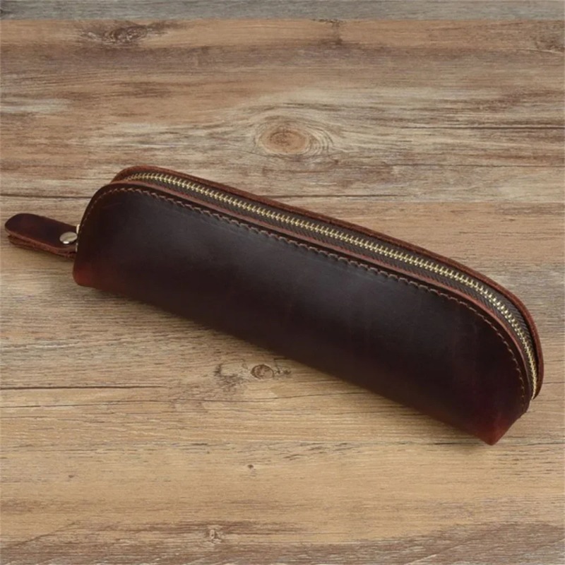 Coffee Equipment Travel Bag - Vintage Coffee Artificial leather Zipper Pencil