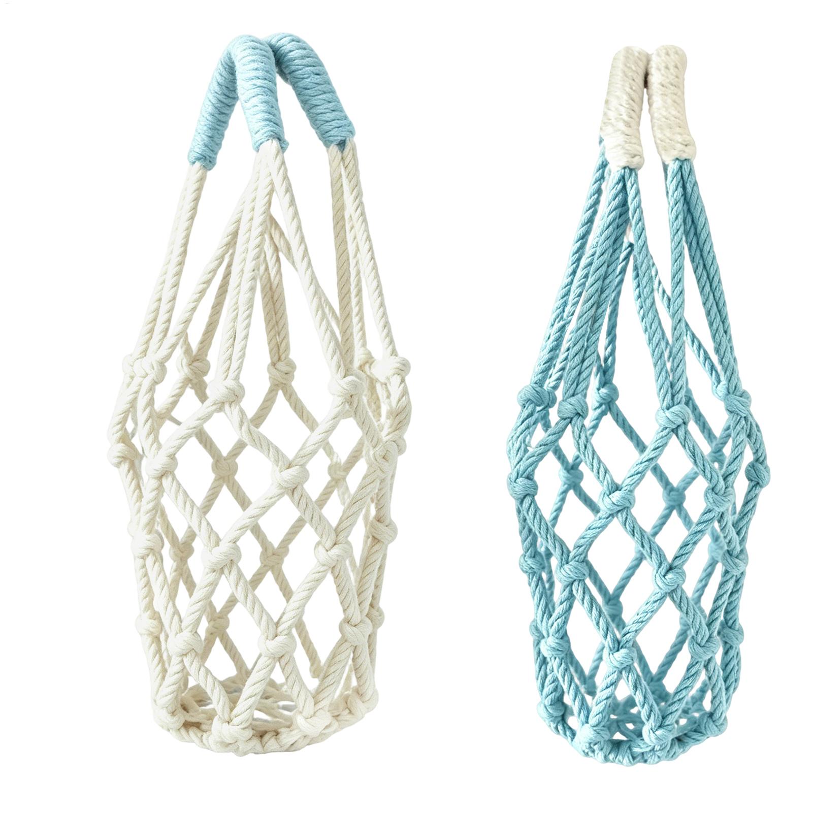 Coffee Equipment Travel Bag - Handwoven Water Bottle Pouch Mesh Carrier