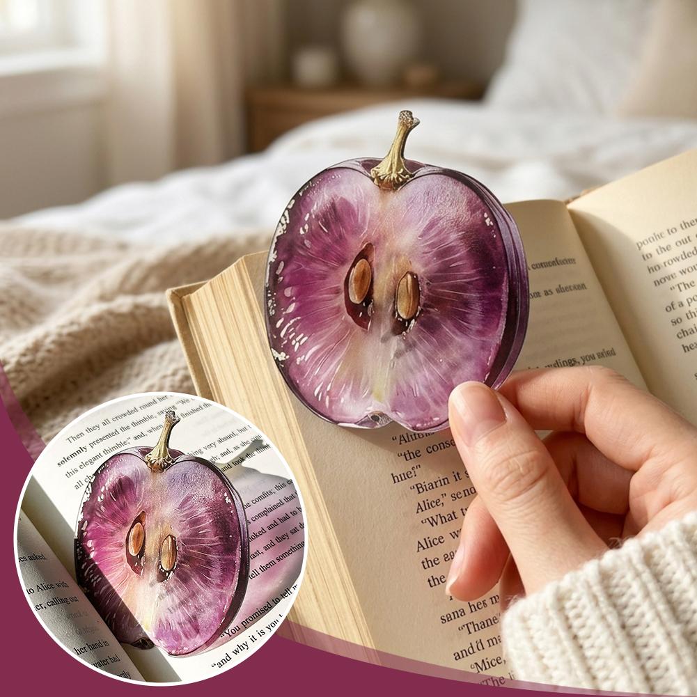 Coffee Shop Equipment - Cute Acrylic Fruit Slice Bookmarks,Grape Tomato