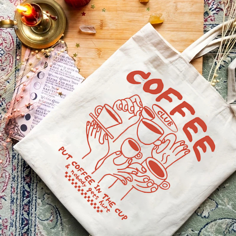 1pc Coffee Canvas Women Handba – Coffee Equipment Travel Bag Bewertung und Preis