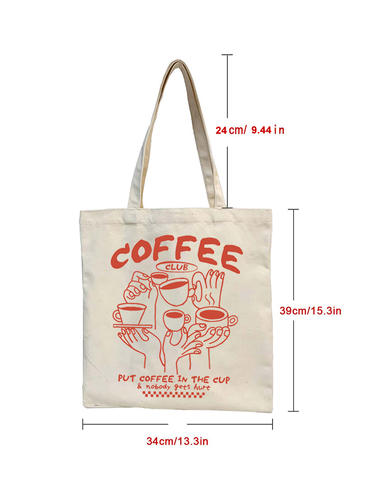 1pc Coffee Canvas Women Handba – Coffee Equipment Travel Bag Bewertung und Preis