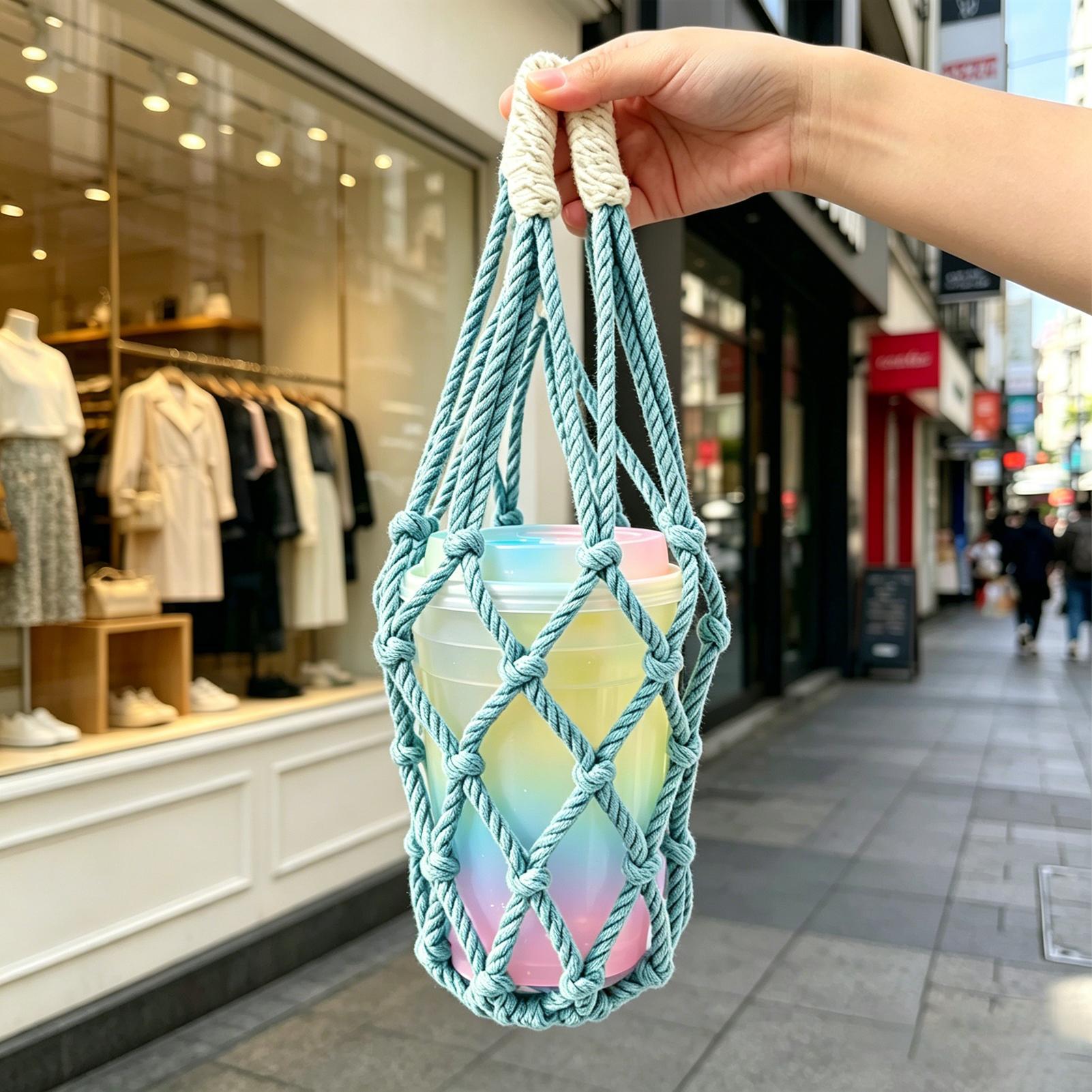 Handwoven Water Bottle Pouch M – Coffee Equipment Travel Bag Bewertung und Preis