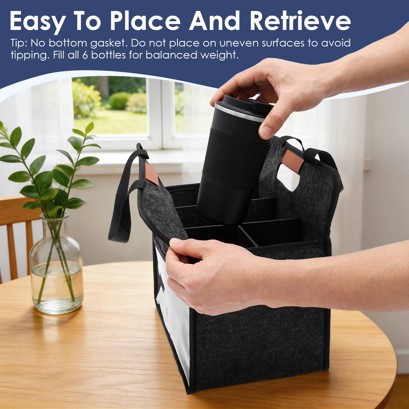 6 Bottle Drink Cup Carrier Fol – Coffee Equipment Travel Bag Bewertung und Preis
