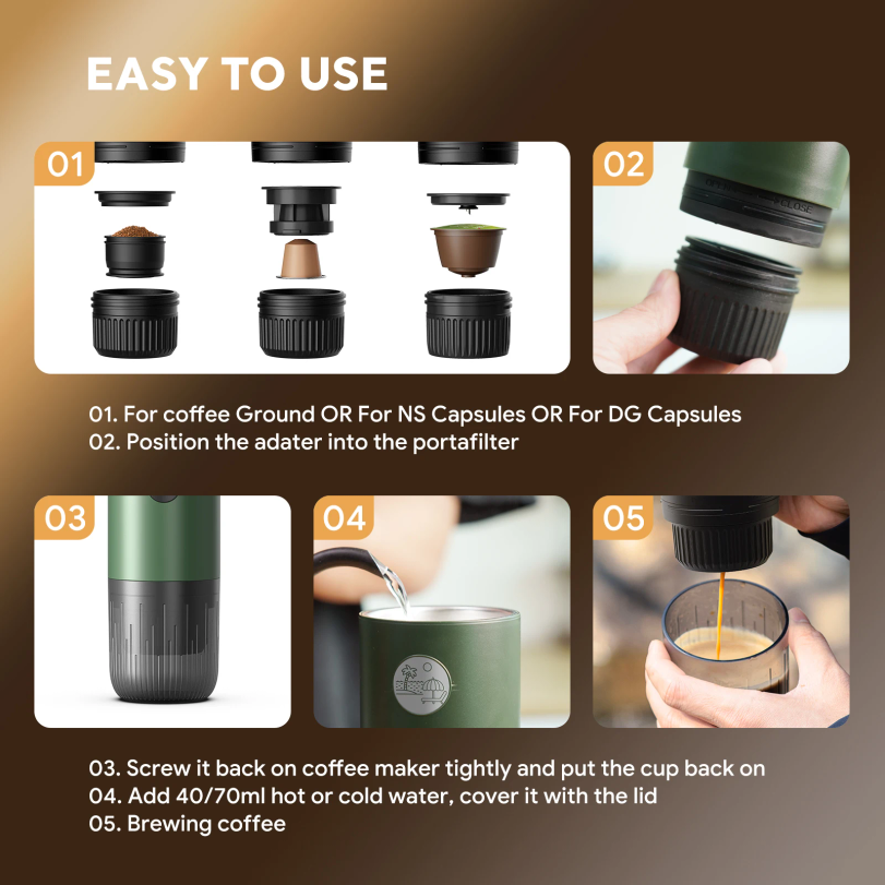 Portable Espresso Machine 3-in – Coffee Equipment Wdt Bewertung und Preis