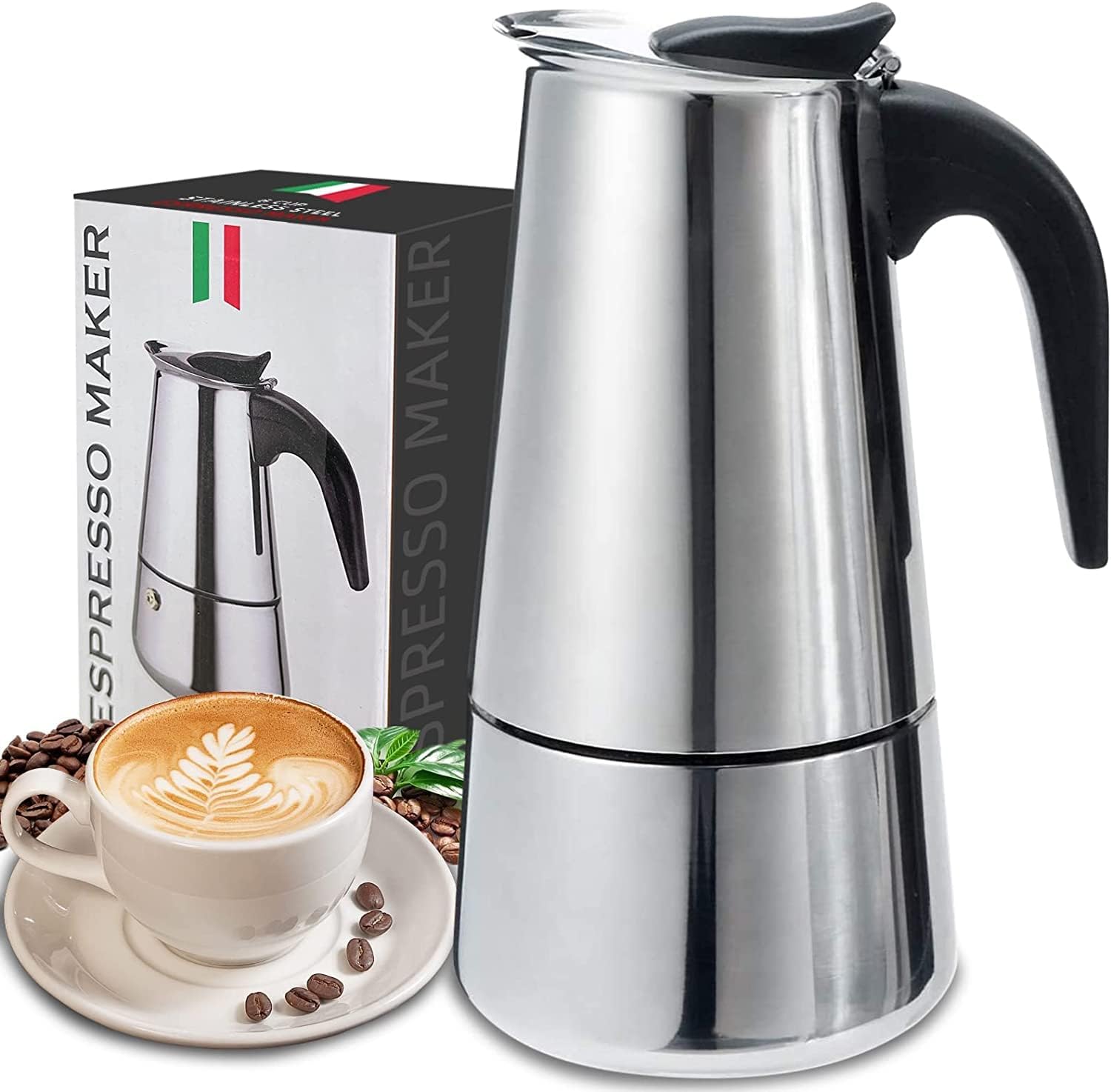 4/6/9 Cups Moka Pot Caffe Mach – Coffee Equipment Wdt Bewertung und Preis