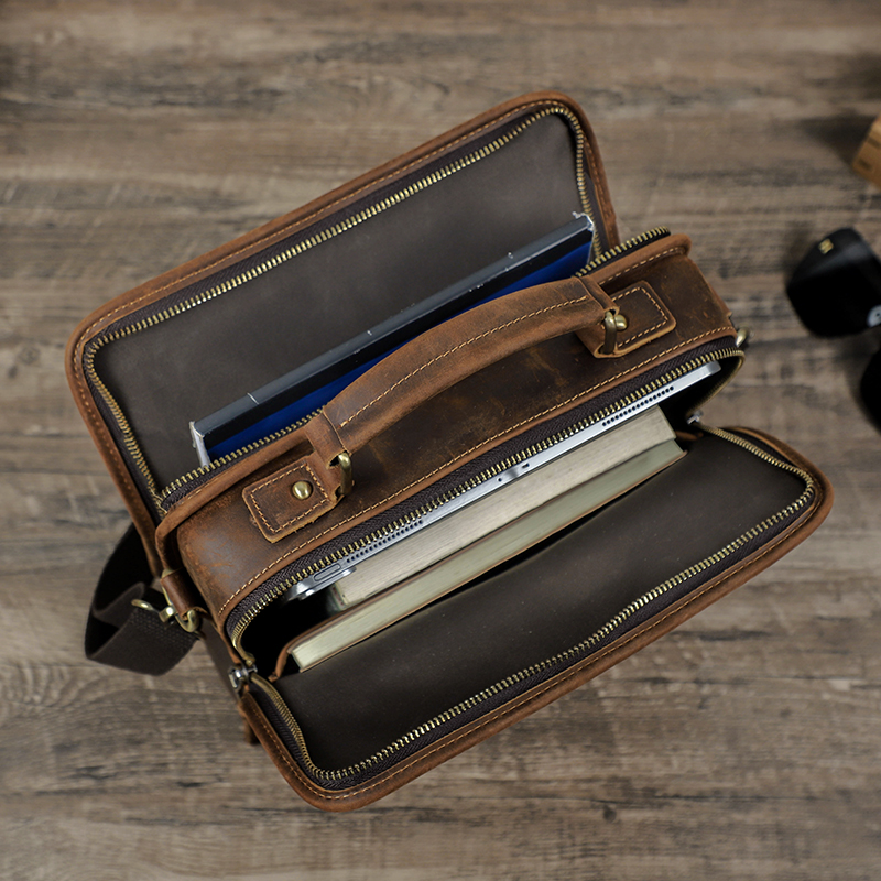 CONTACT'S Crazy Horse Leather  – Coffee Equipment Travel Bag Bewertung und Preis